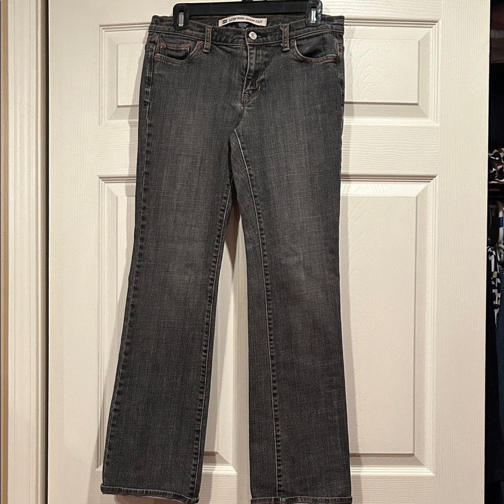 GAP sz 4R -Women's Faded Black, Low Rise, Stretch, Boot Cut Jeans